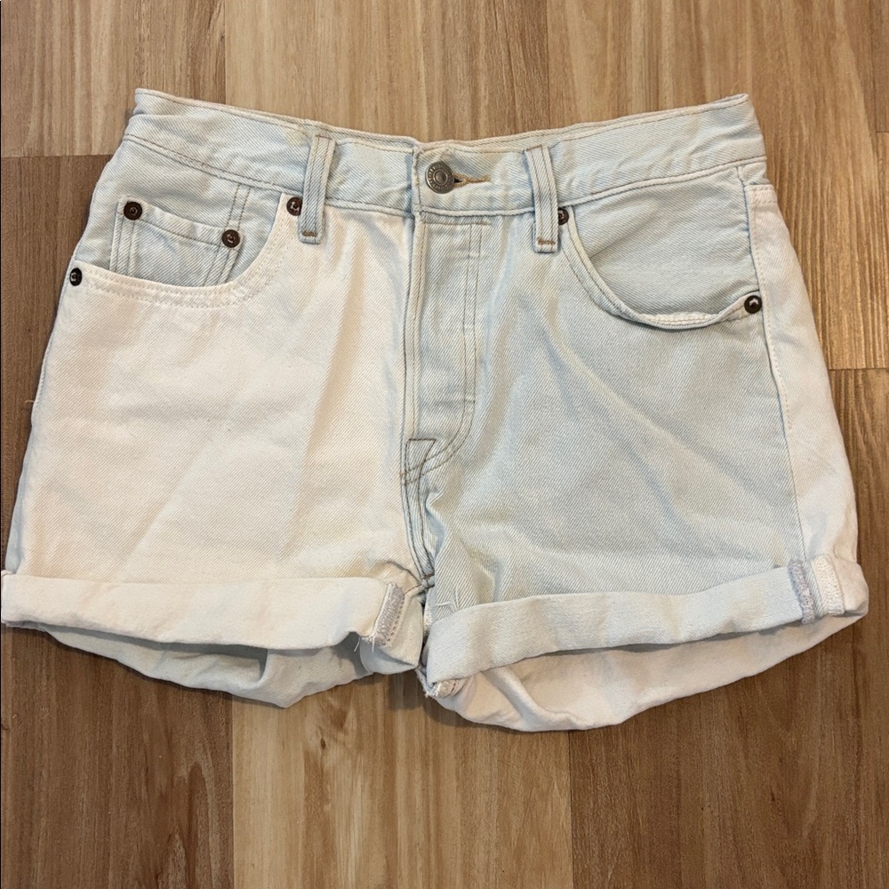 Levi Casual Light Blue Denim Shorts